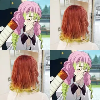 ミディアム カラー あらげ 🌈推しカラー🌈ᵕのヘアスタイル