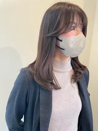 ミディアム 保野加/トレンドボブ 透明感爆発カラーのヘアスタイル