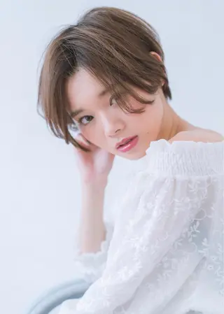 ショート カラー パーマ ヘアアレンジ 【白髪ぼかし 専門GBG】自由が丘のヘアスタイル