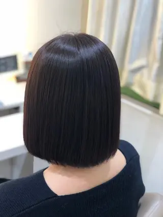 ショート パーマ 安井　昴 💫ブリーチ縮毛矯正のヘアスタイル