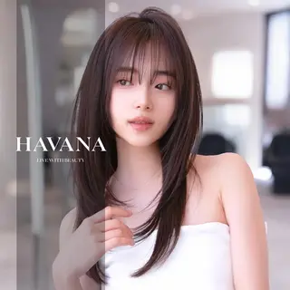 セミロング カラー HAVANA 渋谷のヘアスタイル
