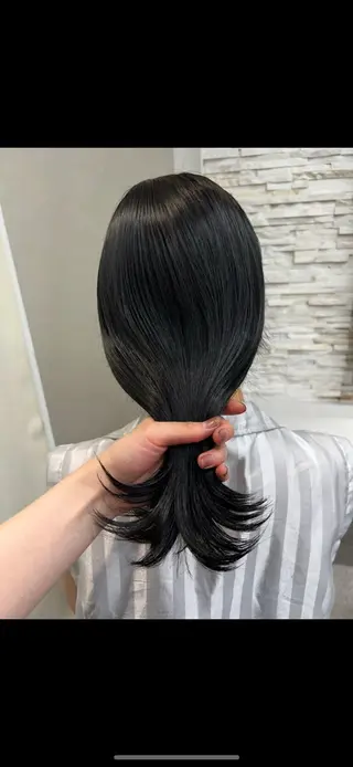 セミロング カラー 熊本市東区 /Ririkaのヘアスタイル