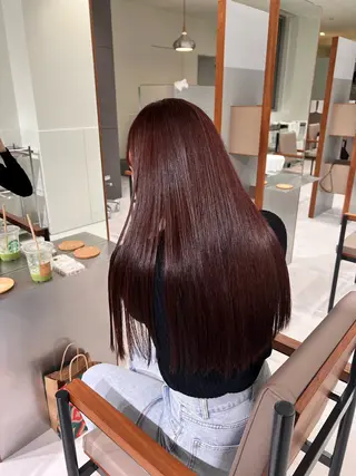 ロング 顔まわりカット/透け カラー/Memi🎀のヘアスタイル