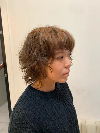 ショート 髪質改善ストレート/ ブリーチ／渋谷　福田のヘアスタイル