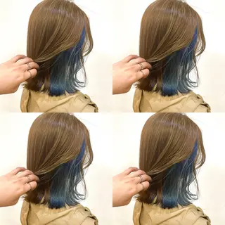 ミディアム 河口 友里のヘアスタイル