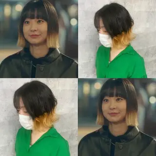 ミディアム カラー シールエクステ特化 ハイトーン、NANAのヘアスタイル