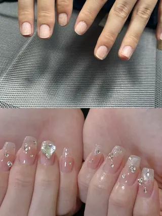 セミロング めぐみのネイルサロン スタッフ練習のネイルデザイン