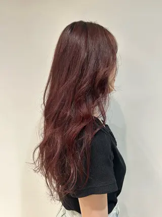 ロング カラー 暖色カラー 奥村陽花のヘアスタイル