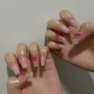 ネイル パラあり！フィルイン 美フォルムのネイルデザイン