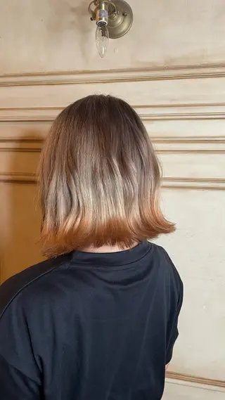 ミディアム カラー 藤木 雅俊のヘアスタイル