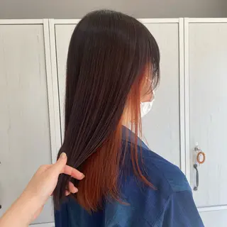 セミロング カラー 水瀬 咲夏のヘアスタイル