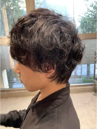 ショート パーマ メンズ ショート/ボブ特化 RISK/白井のヘアスタイル