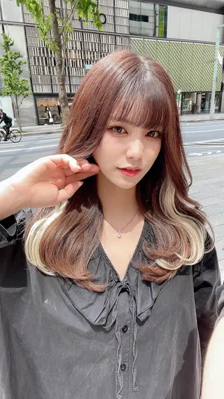 セミロング 顔周り特化/韓国ヘア /レイヤー/吉野幸大のヘアスタイル