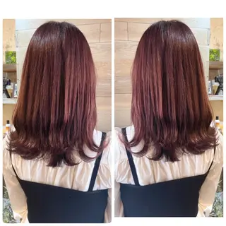 セミロング カラー 京都大人女性ショート 徒歩1分/秋山のヘアスタイル