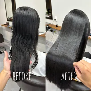 ロング 縮毛矯正、髪質改善／ 松田 龍之介のヘアスタイル