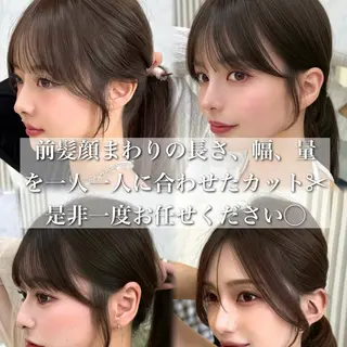 ミディアム 似合わせレイヤー/ 透明感カラーのヘアスタイル