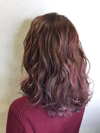 ミディアム カラー 似合わせ/ブリーチ カラー.岡田友仁のヘアスタイル