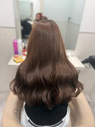 ロング カラー ブリーチなし🌼トレ ンド🌼似合わせのヘアスタイル