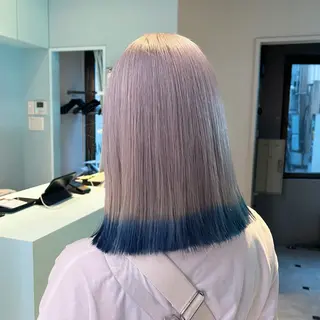 ミディアム カラー ブリーチカラー 🩵MIZUKIのヘアスタイル