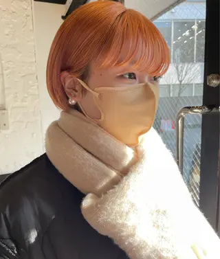 ショート カラー ヘアアレンジ satsuki 暖色・ブラウンカラーのヘアスタイル