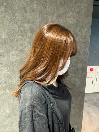 セミロング 茶木 夢里彩のヘアスタイル