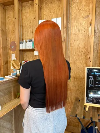 カラー まろみ暖色×ボブ ×chia🕯のヘアスタイル