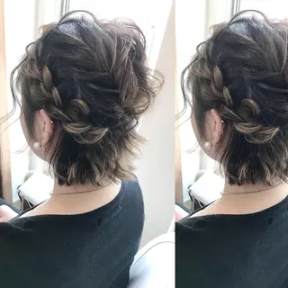 セミロング ヘアアレンジ 早朝✨ヘアセット 着付け/清水玲歌のヘアスタイル