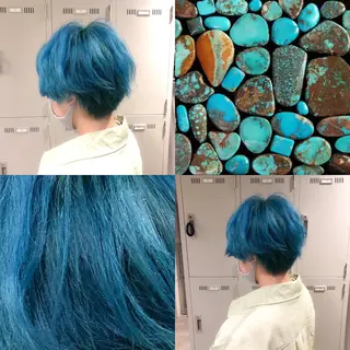 ミディアム カラー ハイトーン×レイヤー カットTAKUMIのヘアスタイル