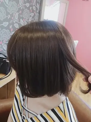 ショート カラー 酸性ストレート/ブリ ーチなしWカラー河本のヘアスタイル