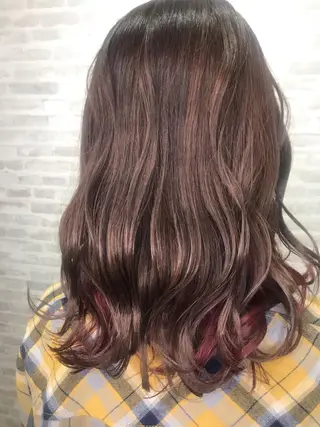 セミロング カラー 平田 怜のヘアスタイル