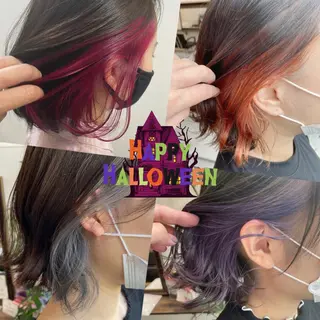 ショート カラー アンブレラカラー💫 フェイスフレーミングのヘアスタイル