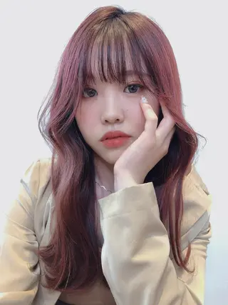 セミロング 岐阜1番韓国ヘア/ 星羅/23°のヘアスタイル
