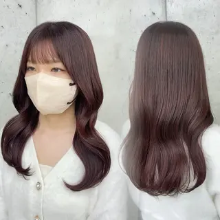 セミロング mei / レイヤー 顔まわり 🤍のヘアスタイル