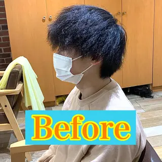 ショート パーマ メンズ メンズパーマ&メンズ 縮毛矯正/平野/渋谷のヘアスタイル