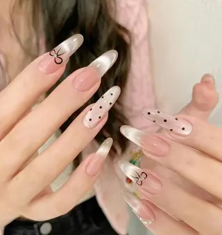 ネイル チップ長さ出し 専門店のネイルデザイン