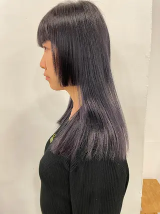 セミロング カラー 吉田一輝 外国人パーマのヘアスタイル