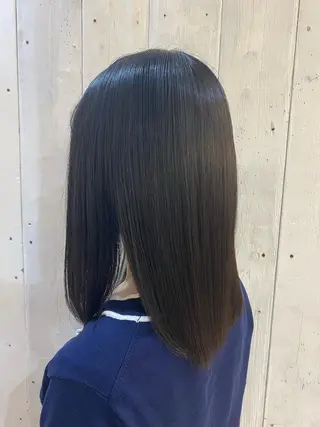 ミディアム パーマ ストレート🌹カラー お任せを🌈bucoのヘアスタイル