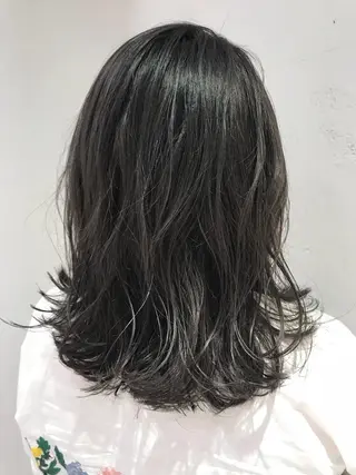 ミディアム カラー 韓国ヘア/レイヤー /透明感カラー❤️のヘアスタイル