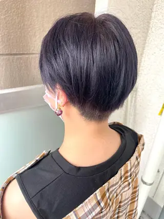 ショート カラー 岩谷/ブリーチ 🪽透明感カラーのヘアスタイル