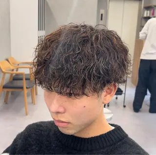 パーマ メンズ 浜野 泰斗のヘアスタイル