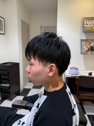 ミディアム メンズ 似合わせカットパーマ 長峯丈士のヘアスタイル