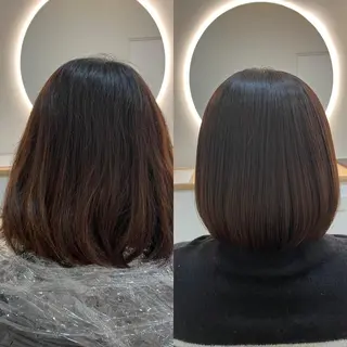 ミディアム カラー ヘアアレンジ キッズ 横浜関内髪質改善 re:Magoのヘアスタイル