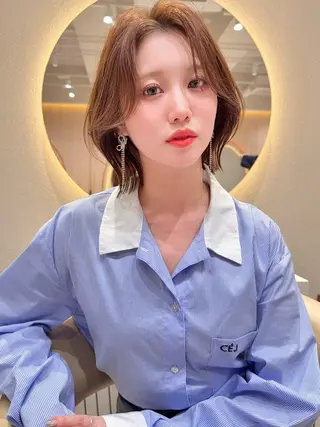 ショート カラー 縮毛矯正✨🫧 レイヤー川村利幸のヘアスタイル