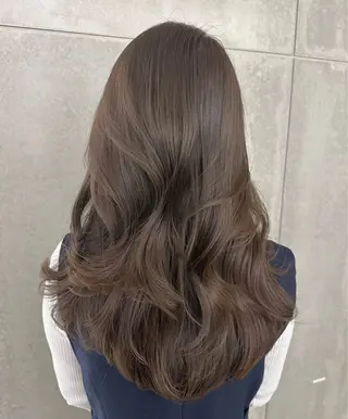 カラー 韓国風レイヤーカラー ライムのヘアスタイル