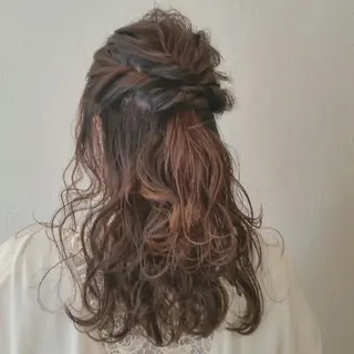 ロング カラー パーマ ヘアアレンジ 前田 裕介のヘアスタイル
