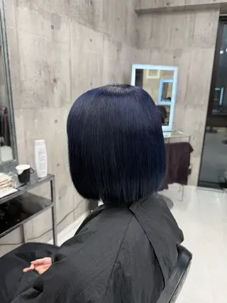 ミディアム カラー メンズ ☁️かずき☁️青.紫 推し活カラー💫のヘアスタイル