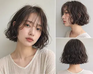 ショート パーマ パーマ/ボブ特化 横浜/伊藤　怜のヘアスタイル