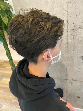 ショート パーマ メンズ 似合わせhair🌼 misakiのヘアスタイル