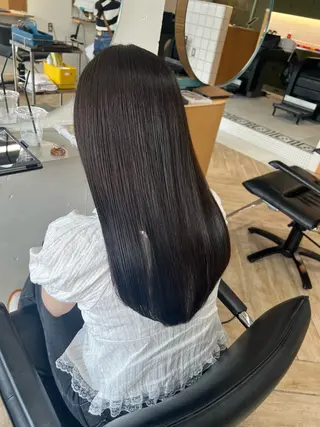 セミロング カラー ベージュ/髪質改善 新潟/万代/井上佑のヘアスタイル