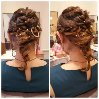 セミロング ヘアアレンジ 坂元 智信のヘアスタイル